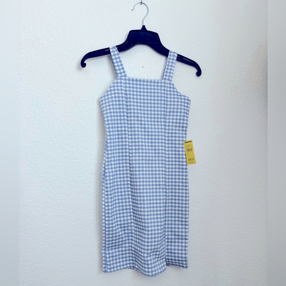 New Tilly’s Full Tilt Blue Plaid Dress